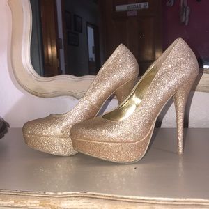 Gold Platform Stiletto